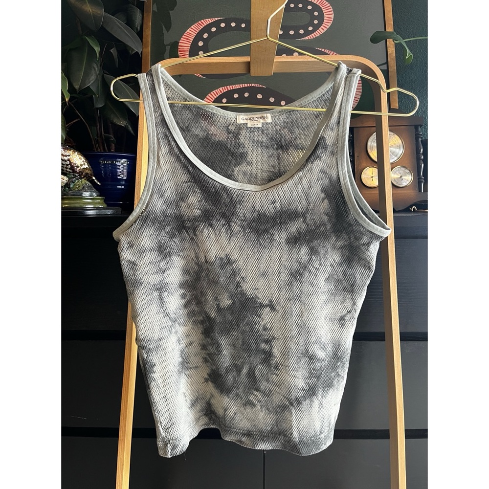 GARDENHEIR Tie Dye Cotton Mesh Tank